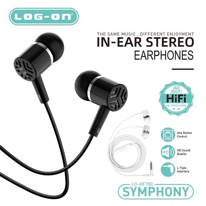 Jual HANDSFREE HEADSET LOG-ON LO-HF780 SYMPHONY STEREO EARPHONE