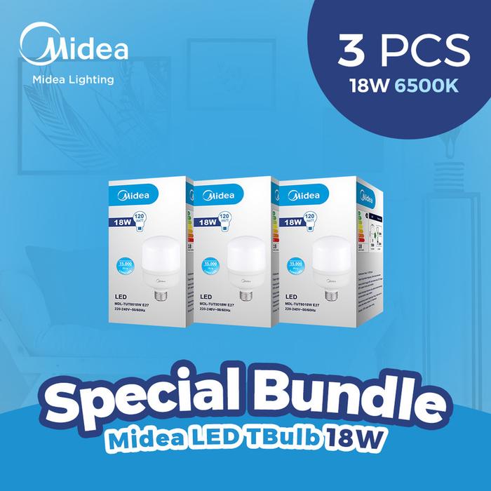 Gambar Midea Lampu Led Tabung 18 Watt Putih Coolday Light - isi 3 pcs dari Midea Lighting Indonesia undefined Tokopedia