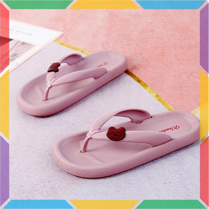 Gambar M2288 Sandal Jepit Wanita Bear Anti Slip Wonderly Sendal Cewek Karet - Dusty, 38/39 (24,3cm) dari maxuss_official undefined Tokopedia