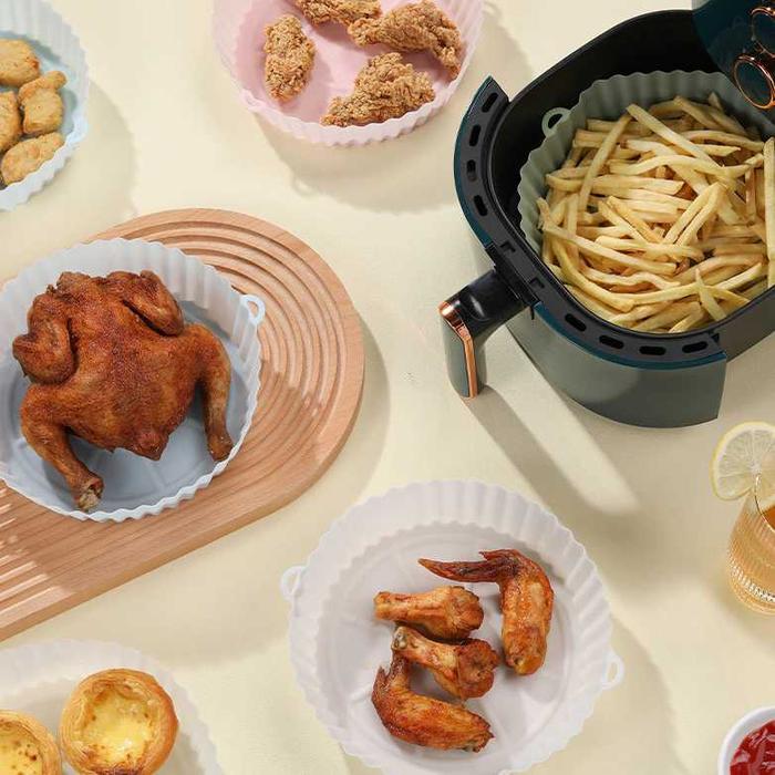 Gambar Alas Air Fryer Baking Tray Silicone Pan - M02 - Putih dari Afika Smarthome undefined Tokopedia