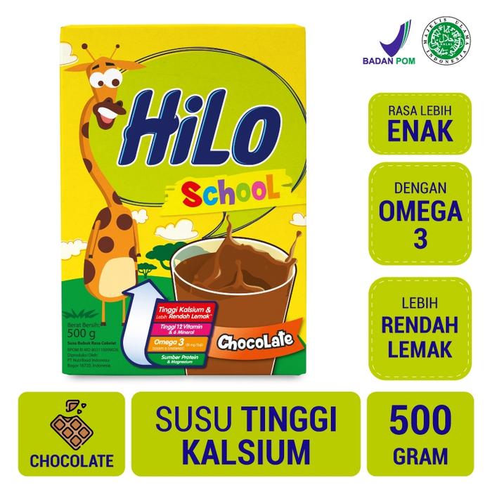 Gambar HiLo School Chocolate 500g - Susu Tinggi Kalsium Lebih Rendah Lemak dari TOKO PROGO YOGYAKARTA undefined Tokopedia