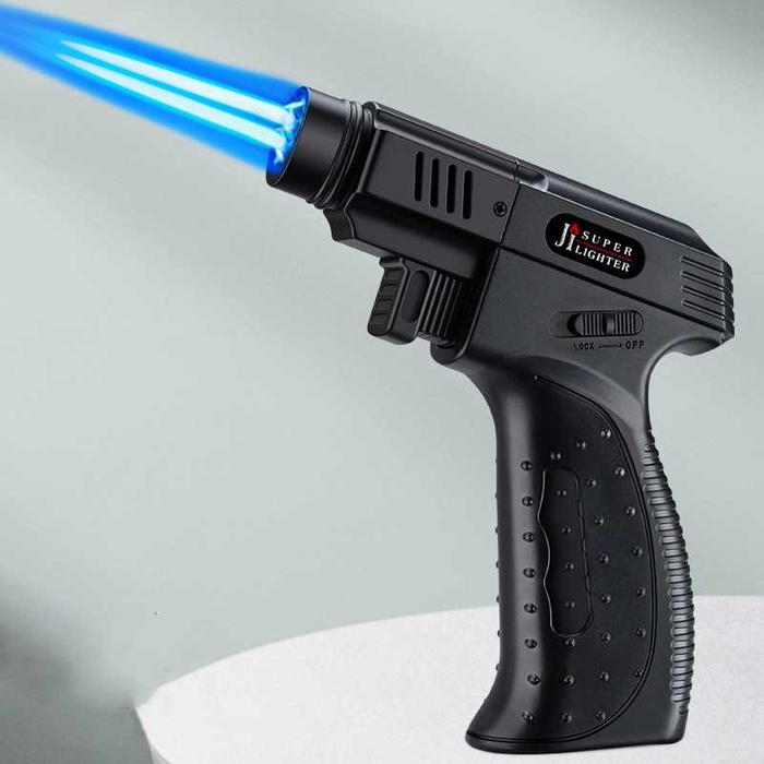 Promo Korek Gas Lighter Double Torch Jet BBQ Cooking Welding Gun ...