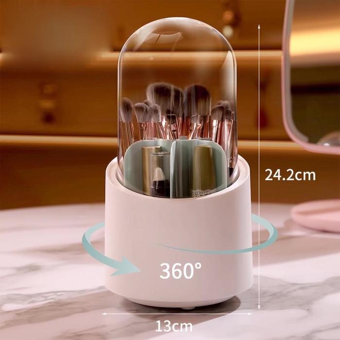 Gambar Kotak Penyimpanan Kuas Kosmetik /Make Up Brush Storage Rotaring - Tosca dari CS Shop88 undefined Tokopedia
