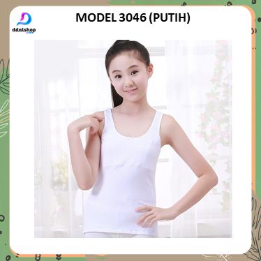 Gambar Miniset tank top anak / singlet kaos dalam anak perempuan remaja - 3046putih, 140 dari DDALSHOP undefined Tokopedia