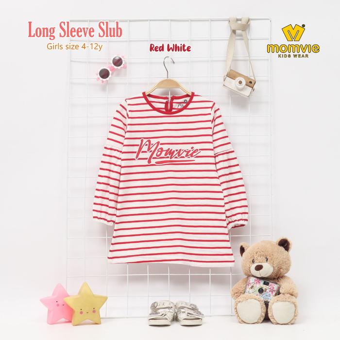 Gambar Baju Kaos Lengan Panjang Anak Perempuan SKS size 4-12 - mlga putihmerah, size 4 dari Super Kids Store undefined Tokopedia