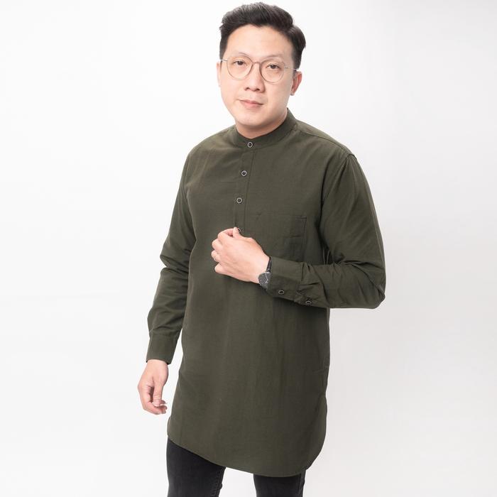 Gambar Jane Frey Clothing Kurta Lengan Panjang Pria | 8165 - A Green Army, M dari Jane Frey Clothing undefined Tokopedia