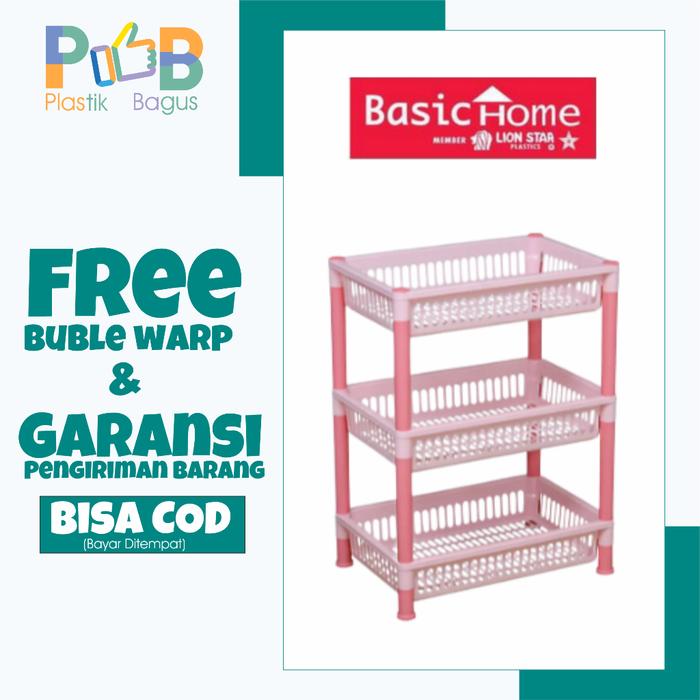 Promo rak keranjang susun 3 Basic Home Juliet Rack SS-3 BAA-7 - Kota ...