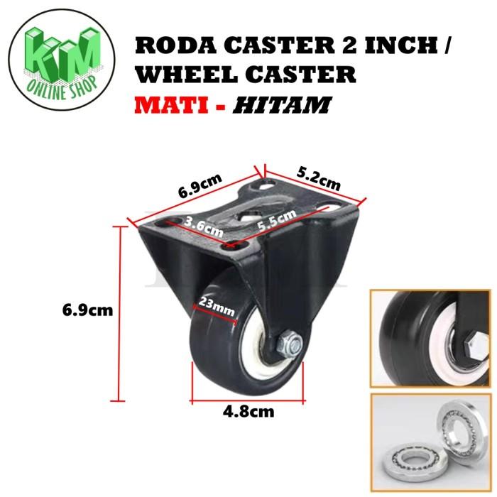 Gambar Roda Kastor /Castor/Caster 2 Inch Warna Orange dan Hitam Tebal - Hitam Mati dari KM Onlinshop undefined Tokopedia
