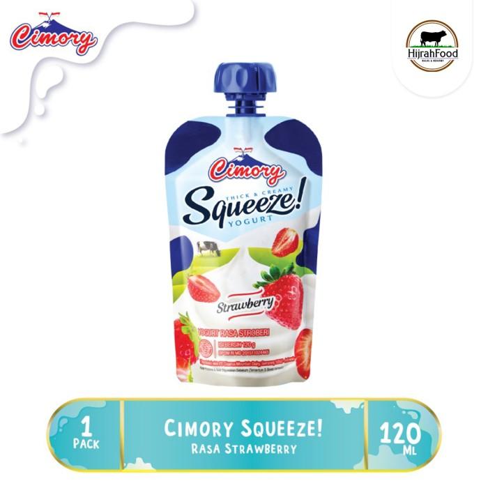 Gambar Cimory Yoghurt Squeeze Pouch 120 ml - Pilih Rasa - Strawberry dari Hijrahfood Meatshop Depok undefined Tokopedia