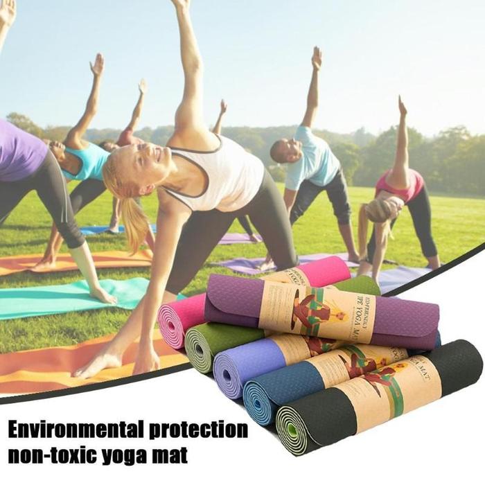 Gambar ASIM Karpet Pilates Yoga Exercise Mat Anti Slip TPE 173 x 61 CM - Gray dari Secked Kloting undefined Tokopedia