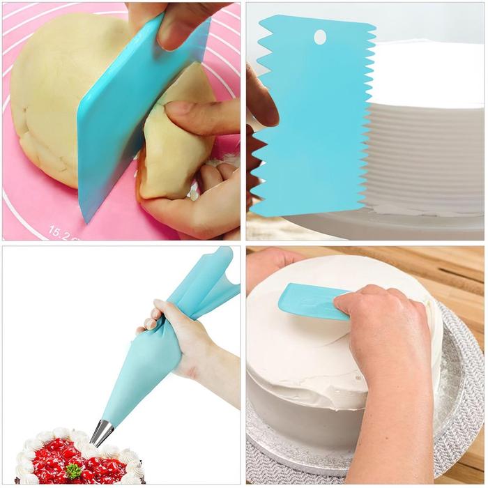 Gambar [Coco] 72Pcs Alat Meja Putar Dekorasi Kue Turntable Flower Baking Kit dari bokirman undefined Tokopedia