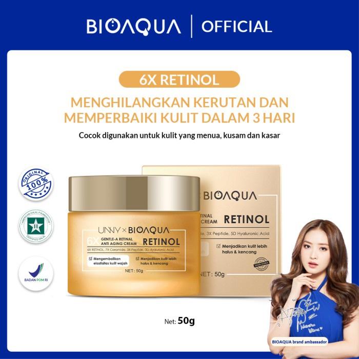 Gambar BIOAQUA 6X Gentle-A Retinol Cream Anti Aging Pelembab Wajah 50g dari everythingyouuneedd.idn undefined Tokopedia