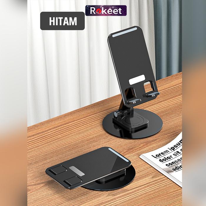 Gambar Rokeet Stand Holder Tablet HP Smartphone Adjustable Stand Holder - Hitam dari Rokeet Shop undefined Tokopedia