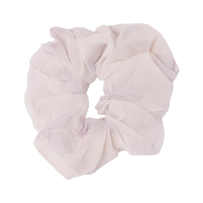 Gambar Stroberi Scrunchie Motif Flower Hair Tie - Leaf Off White dari Stroberi Accessories undefined Tokopedia