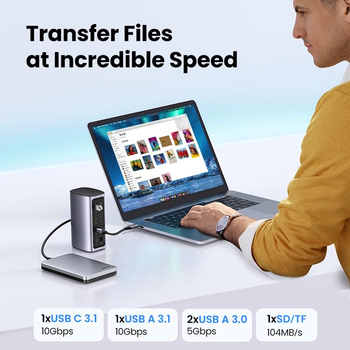 Gambar UGREEN 12-IN-1 Docking Station 8K 30Hz HDMI DP 4K 30Hz 1000Mbps SD/TF dari saghd38storee undefined Tokopedia