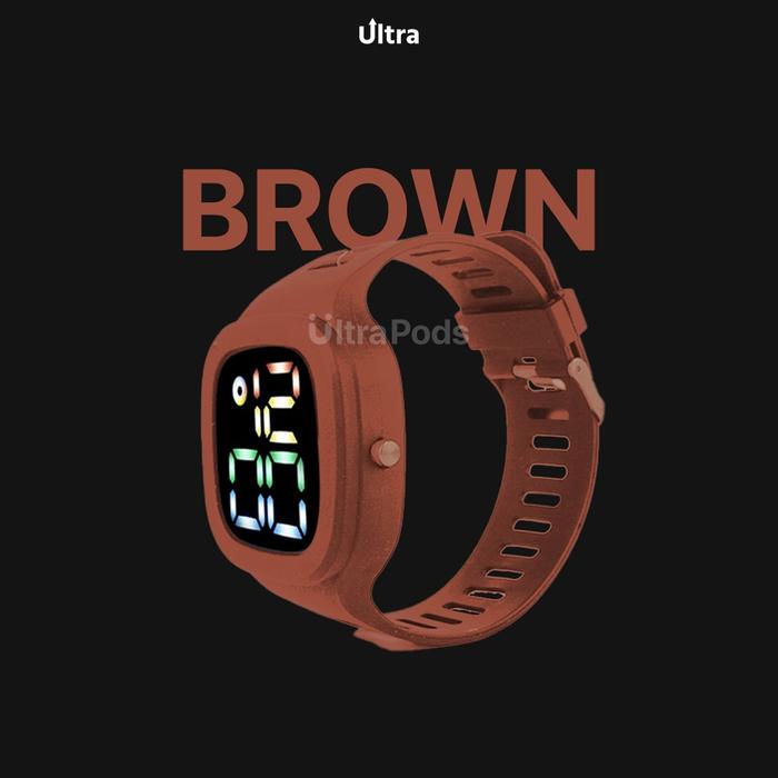 Gambar Ultra Watch Digital LED Watch Highest Version by Ultra Official - Cokelat dari UltraPods Indonesia undefined Tokopedia