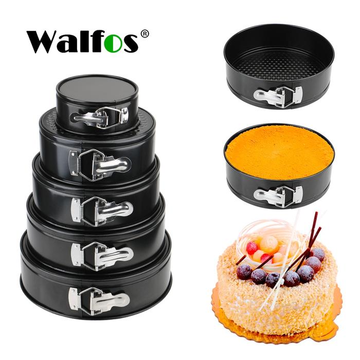 Jual WALFOS Removable Bottom Non-Stick Metal Bake Mould Round Cake