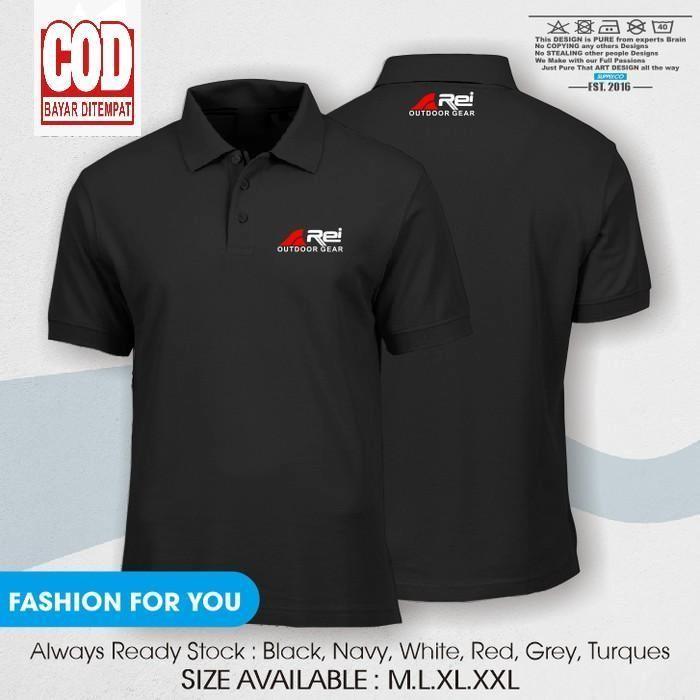Gambar COD Poloshirt Polo Kaos Kerah Rei Outdoor Gear Adventure - Hitam, XXL dari PANGKALAN KAOS STORE undefined Tokopedia