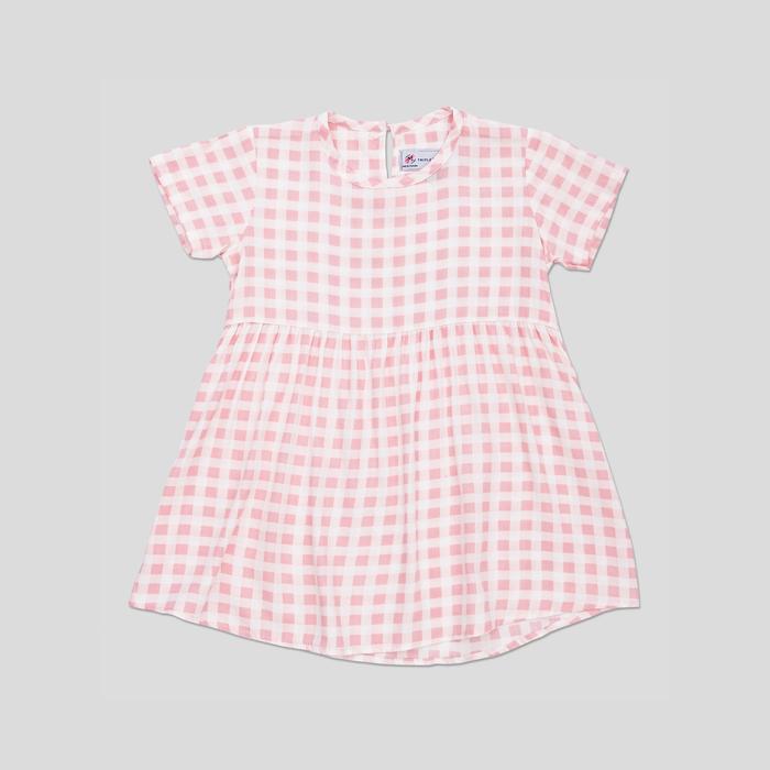 Gambar Moseshah Juwa Tartan Pink Baby Dress JB52 - XL dari moseshah undefined Tokopedia