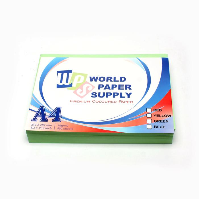 Gambar WPS - Paper Supply Kertas HVS Berwarna Ukuran A4 70gr - Rim - Hijau Muda dari Sarana ATK undefined Tokopedia