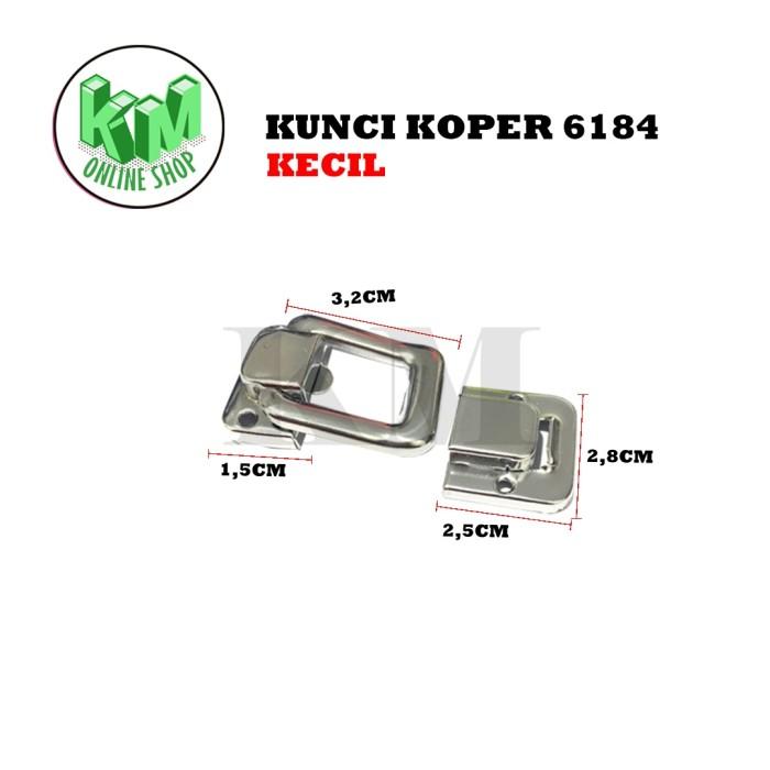 Gambar Kunci koper box/peti dgn mata kunci /Hardcase koper/Kaitan Koper Stain - 6184 Kecil dari KM Onlinshop undefined Tokopedia
