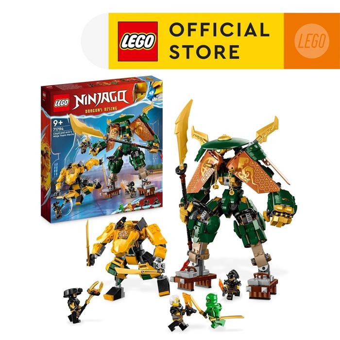 Gambar LEGO NINJAGO 71794 Lloyd and Arin’s Ninja Team Mechs Building Toy Set dari LEGO ID Official Distributor undefined Tokopedia