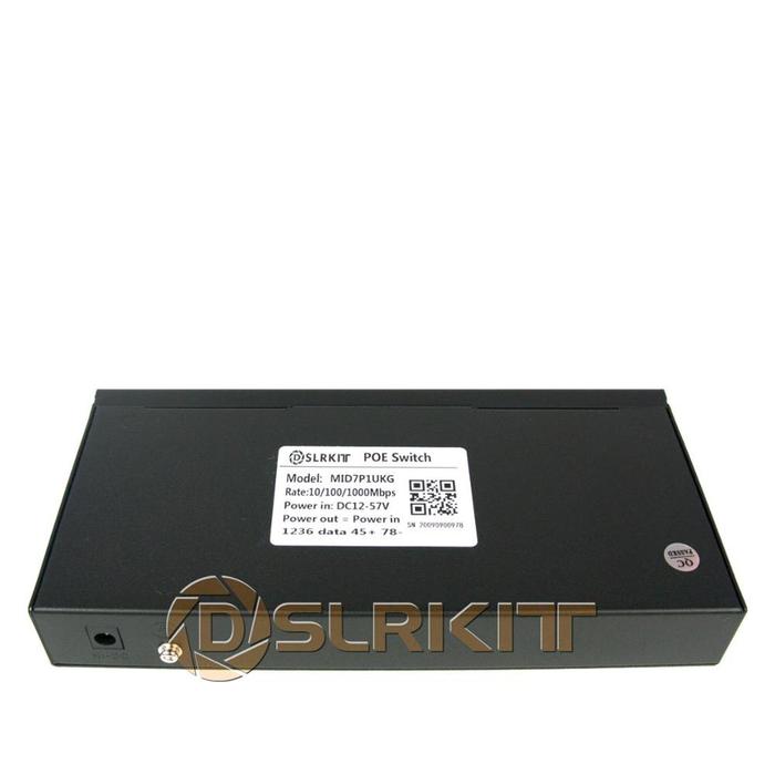 DSLRKIT 8+1 9 Port Ethernet PoE Switch 8 PoE 1 Gigabit and 1 SFP 120W