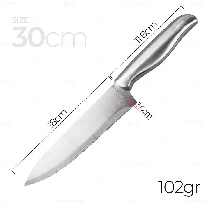 Gambar Pisau Dapur Tebal Stainless 28cm 30cm 32cm Tajam Kitchen Chef Knife - 30CM dari Bandung Stainless Steel undefined Tokopedia