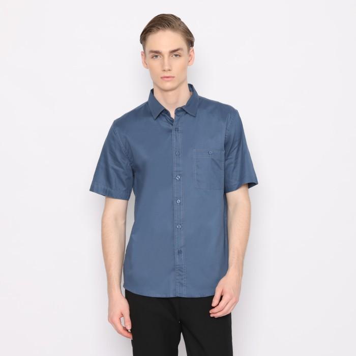 Gambar RICARDO Kemeja Pria Polos Abu-abu Lengan Pendek 22283 - 3L dari RICARDO DBRITANO undefined Tokopedia