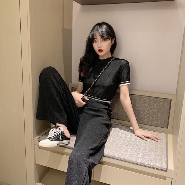 Gambar IOS SHOP ARUM SETELAN BLOUSE CELANA JERSEY WANITA KASUAL KOREAN STYLE - L dari newjeans.id undefined Tokopedia