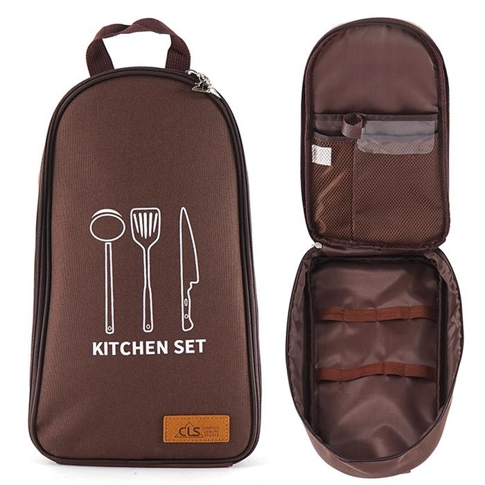 Gambar Tas Penyimpanan Alat Masak Camping / Peralatan Memasak Storage Bag - Kopi dari IDT4 undefined Tokopedia