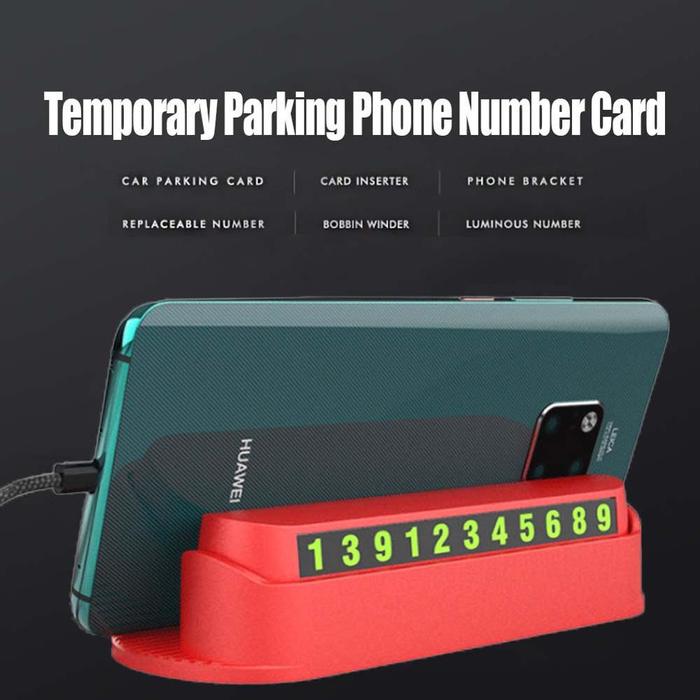 Gambar Mobile Phone Holder Car Park Stop Temporary Parking Phone Number Card dari atikstore1 undefined Tokopedia