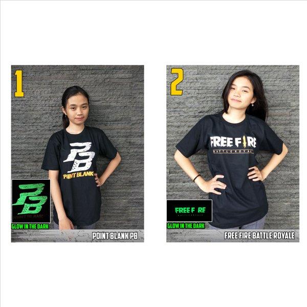 Gambar Kaos Free Fire Kaos Point Blank Kaos FF Kaos PB Kaos Glow In The Dark dari bruniones undefined Tokopedia