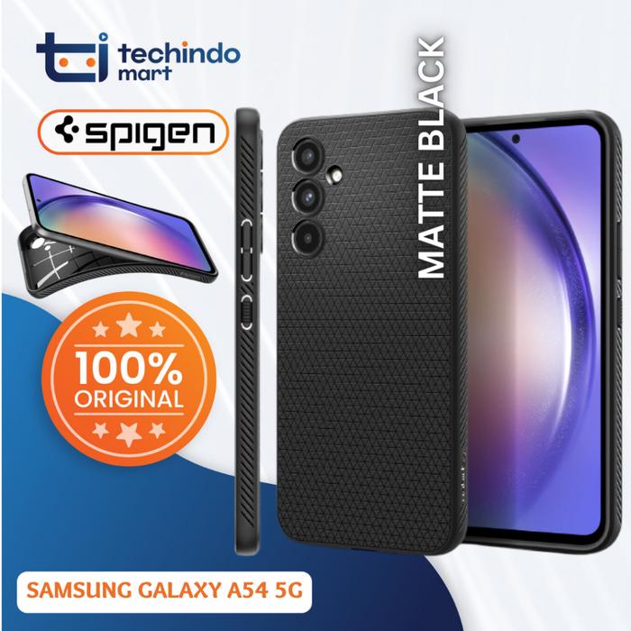 Gambar Case Samsung Galaxy A54 5G Spigen Liquid Air Softcase TPU Cover Casing - MATTE BLACK dari techindo mart undefined Tokopedia
