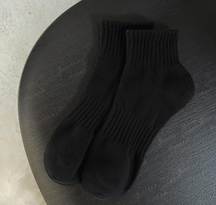Gambar KK159 Kaos Kaki Wanita Murah Solid Color Sekolah Kantor Women Socks - black dari Dneo Store undefined Tokopedia