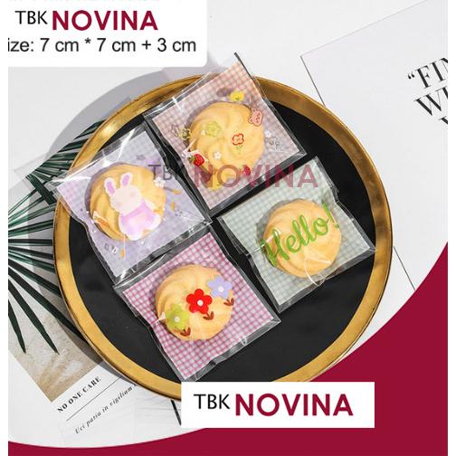 Gambar [10 PCS ] PLASTIK SEAL COOKIES BAG 7X7 / PLASTIK OPP SEAL - OPP 7A HELLO dari NOVINA TBK undefined Tokopedia