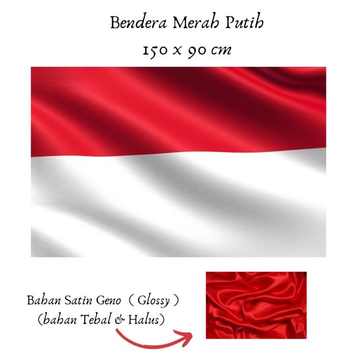 Gambar Bendera Merah Putih 80x120cm 90x150cm Bendera Glossy Tebal - 80x120cm dari Toko Alfa Textile Online undefined 5 Tokopedia