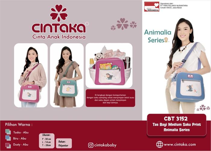Gambar Tas Bayi Diaper Bag Cintaka Animals CBT3152 - Pink dari Belalangkupukupu undefined Tokopedia