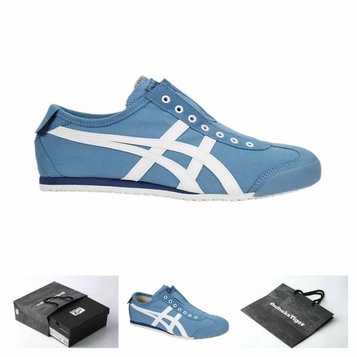 Gambar Sepatu O.n.i.t.s.u.k.a Tiger Slip On Blue Heaven - 36 dari Onitku undefined Tokopedia