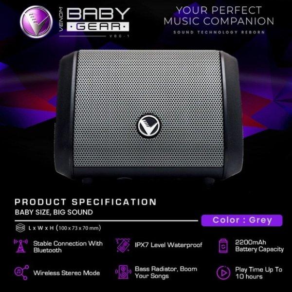 Gambar VENOM BABY GEAR VBG 1 SPEAKER BLUETOOTH ORIGINAL dari mmh official undefined Tokopedia