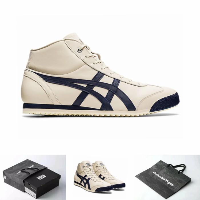 Gambar Sepatu O.n.i.t.s.u.k.a Tiger Mexico 66 SD MR Cream Navy - 40 dari Onitku undefined Tokopedia