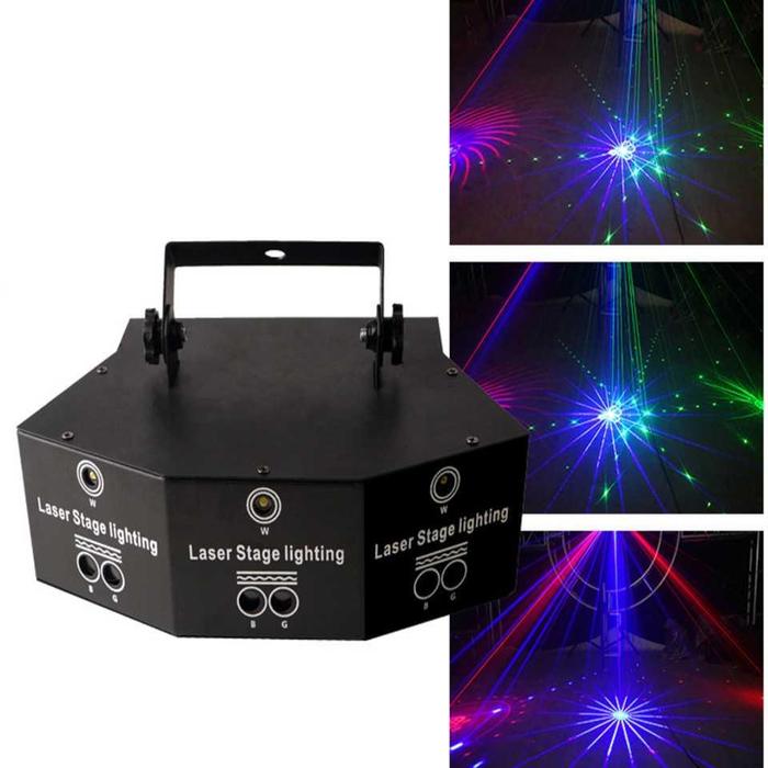 Gambar LINYEE Lampu Proyektor Disco Sensor Suara RGBW 12 Patterns 240V 25W dari Tumbas Official Store undefined Tokopedia