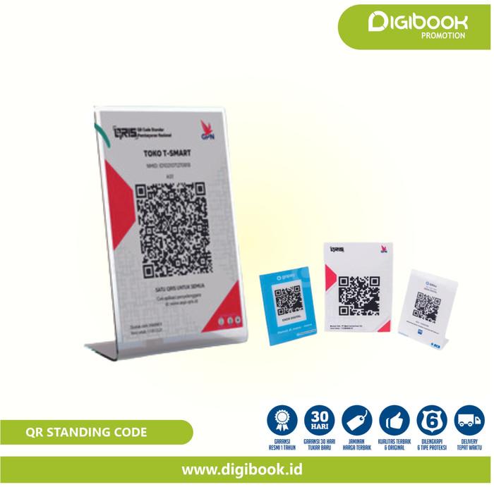Gambar Custom Stand QRIS Pembayaran Akrilik / QRIS Akrilik Payment - A6 dari Digibook Promotion Tembalang undefined Tokopedia