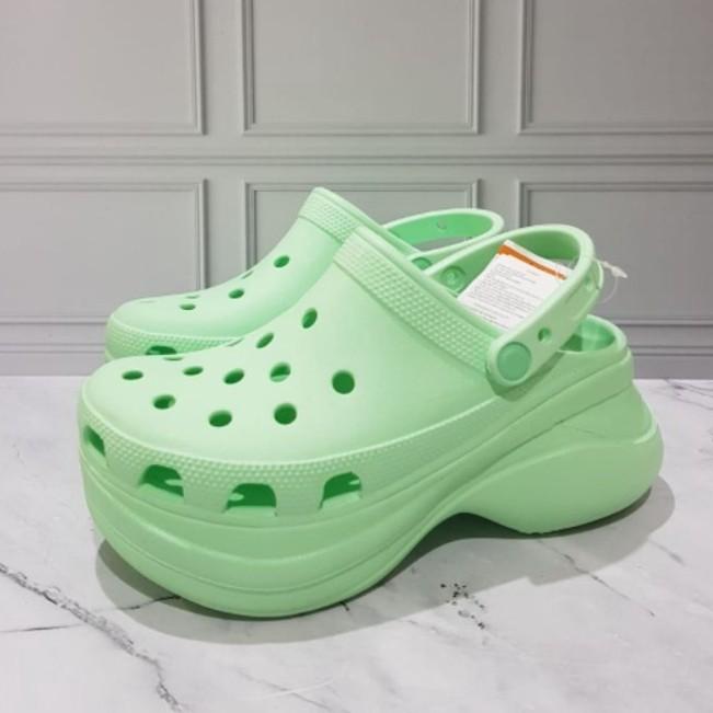 BAPE CROCS CLASSIC CLOG GREEN えぐれ 23cm