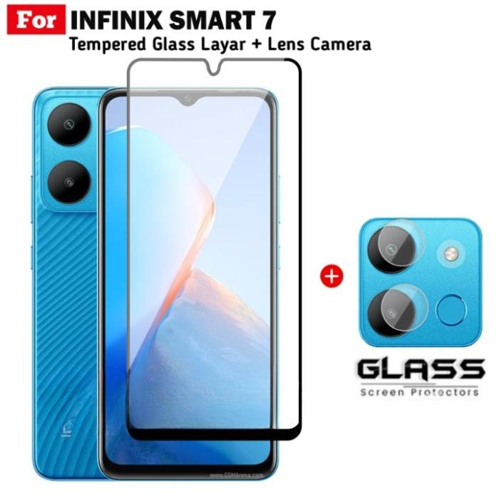 Gambar Tempered Glass Infinix Smart 7 Full Layar Free Lens Camera - INF-Smart7 dari AstoriaStore undefined Tokopedia