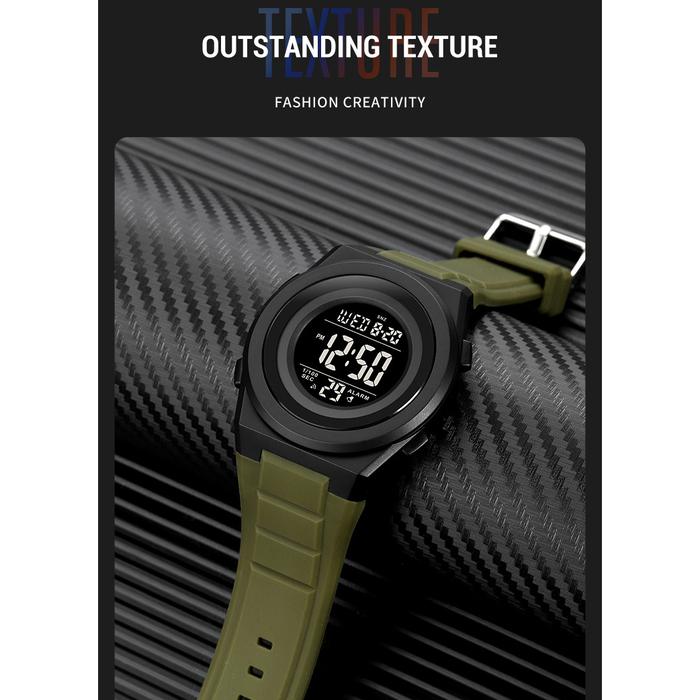 Gambar Jam Tangan Digital Pria Sport Chrono Dual Time Waterproof SKMEI 2080 - Hijau Army dari SKMEI OFFICIAL SRG undefined Tokopedia