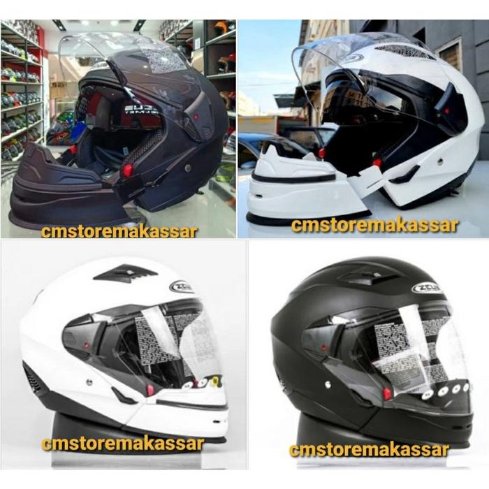 Jual Helm Zeus 611C Modular Solid In Full Face and Half Face