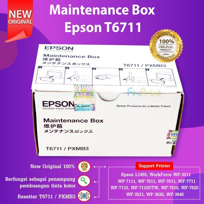 Gambar Box Epson T6711 PXMB3 Maintenance Printer L1455 WF7611 WF7711 WF3521 - ORIGINAL dari FixPrint Indonesia undefined Tokopedia