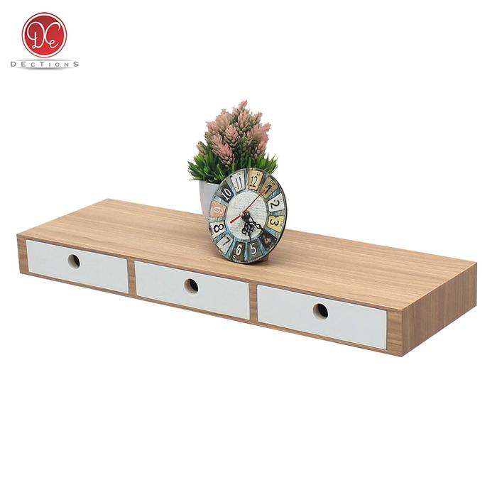 Gambar Rak Tempel Dinding 3 Laci Gantung / Meja Rias Kosmetik Minimalis - Krem-Putih dari DEcTionS Living undefined Tokopedia