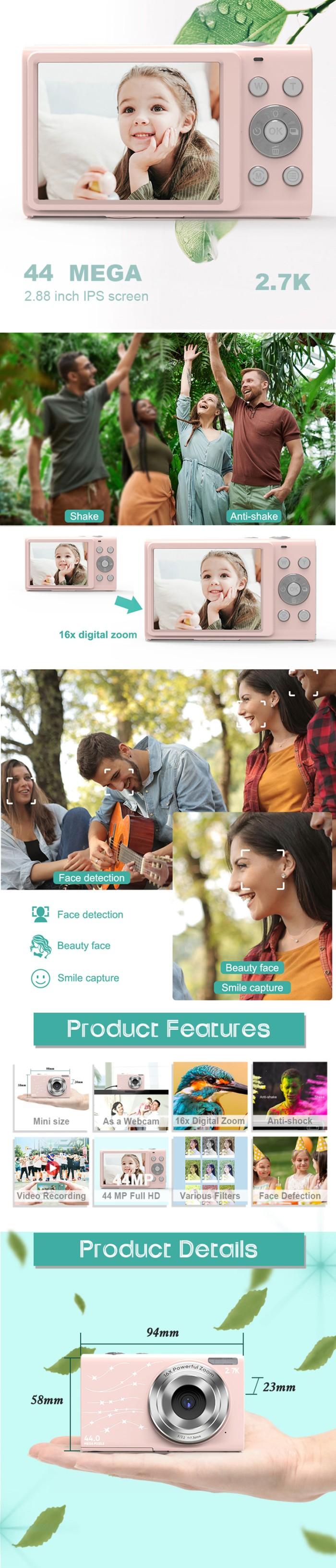 Gambar JO Ausek 2.7K Digital Photo Camera 48 Million Entrylevel dari Jecks Official Store undefined Tokopedia